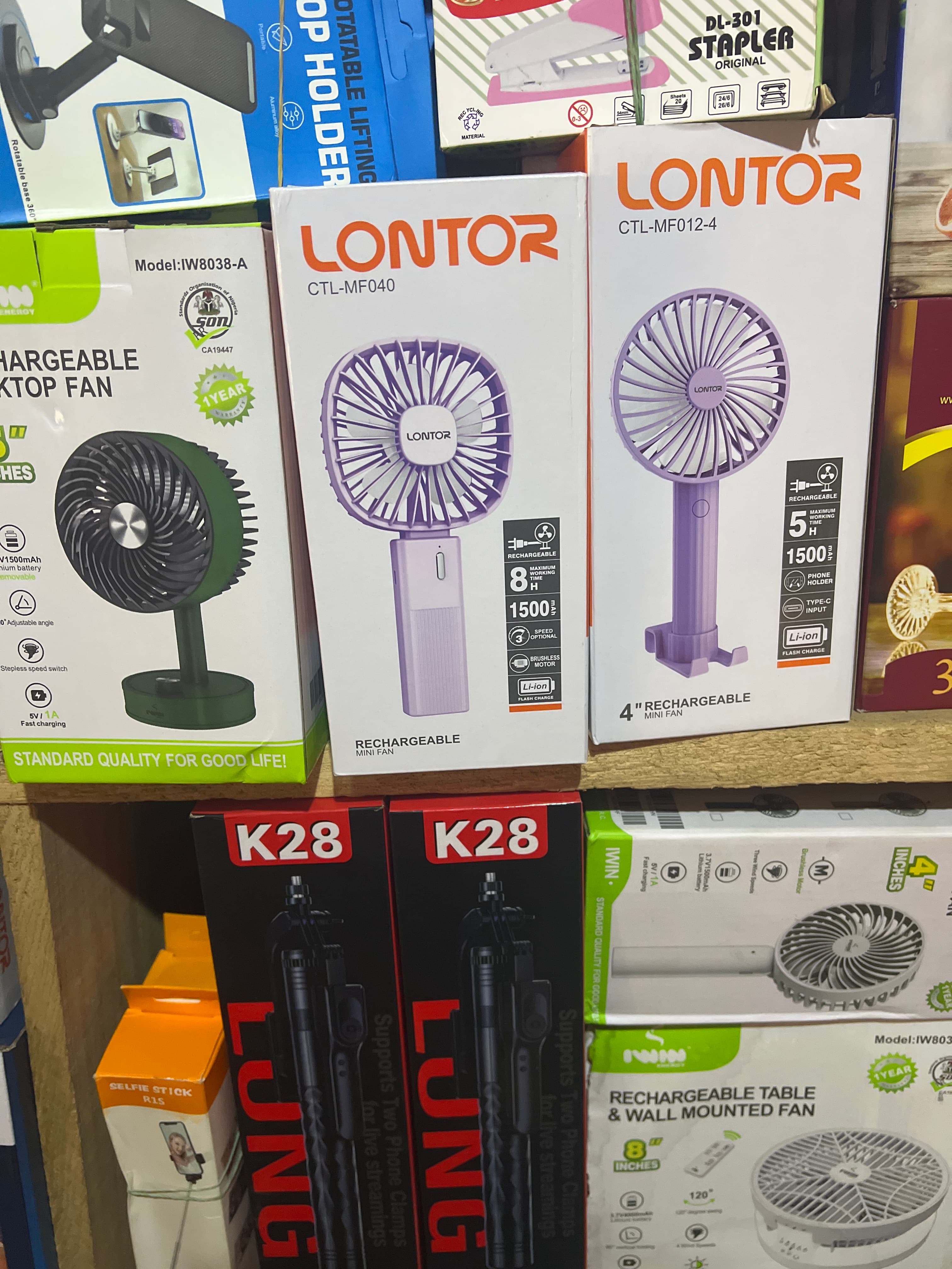 Rechargeable fans